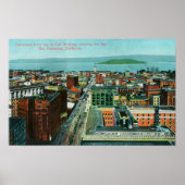 コール建物からの都市の空中表示 ポスター (正面)