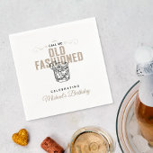 コール私の古いファッションドレトロホワイトウイスキー誕生日 スタンダードカクテルナプキン