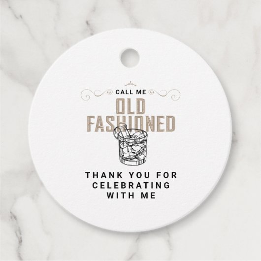 コール私の古いファッションドレトロホワイトウイスキー誕生日 フェイバータグ (正面)