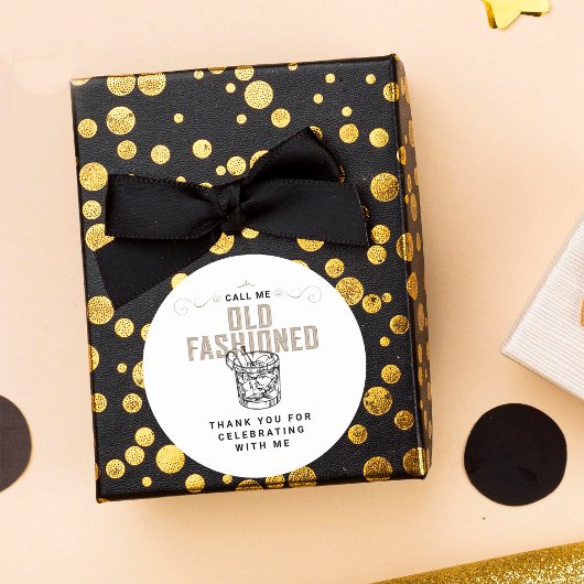 コール私の古いファッションドレトロホワイトウイスキー誕生日 ラウンドシール