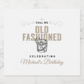 コール私の古いファッションドレトロホワイトウイスキー誕生日 リキュールボトルラベル (シングルラベル)