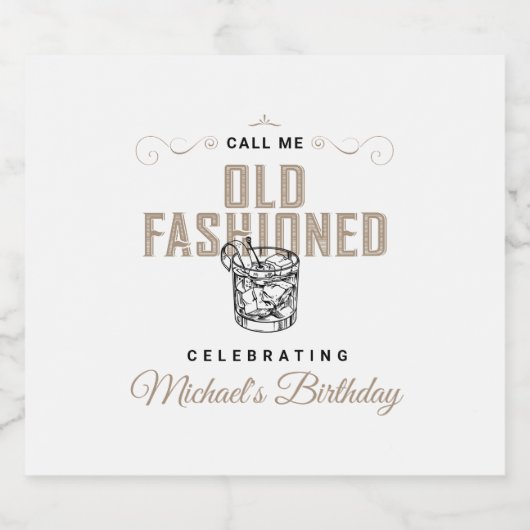コール私の古いファッションドレトロホワイトウイスキー誕生日 リキュールボトルラベル (シングルラベル)