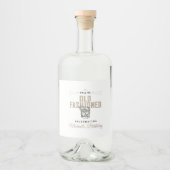 コール私の古いファッションドレトロホワイトウイスキー誕生日 リキュールボトルラベル (正面)