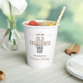 コール私の古いファッションドレトロホワイトウイスキー誕生日 紙コップ