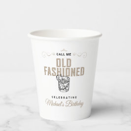 コール私の古いファッションドレトロホワイトウイスキー誕生日 紙コップ