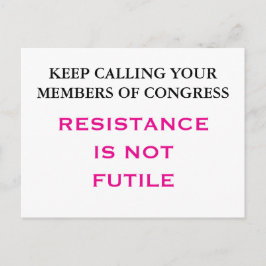 コール議会の抵抗は無駄ではない ポストカード