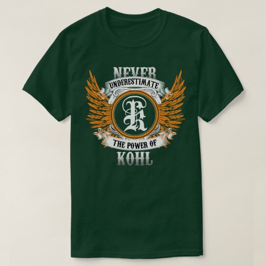 コール・ネーム・シャツはKの力を過小評価しない Tシャツ (デザイン正面)