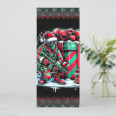 コールDuty Shooter Gamer Boy Christmas Card シーズンカード (スタンド正面)