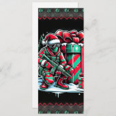 コールDuty Shooter Gamer Boy Christmas Card シーズンカード (正面/裏面)
