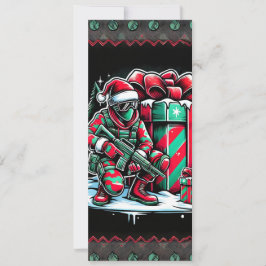 コールDuty Shooter Gamer Boy Christmas Card シーズンカード