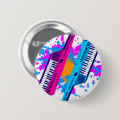 コーレイタイガー80のレトロキータルネオン（ばちゃばちゃ）跳ねる 缶バッジ (正面&裏面)