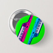 コーレイタイガー80のレトロキータルピンク&ブルー 缶バッジ (正面&裏面)