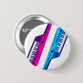 コーレイタイガー80のレトロキータルピンク&ブルー 缶バッジ (正面&裏面)