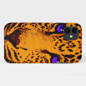コーレイタイガー80sネオンレオパード顔（オレンジ） Case-Mate iPhoneケース (裏面(横))