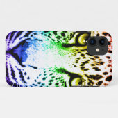 コーレイタイガー80sネオンレオパード顔(レインボー) Case-Mate iPhoneケース (裏面(横))