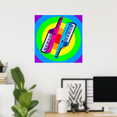 コーレイタイガー80sレトロヴィンテージキータルシンセ ポスター (ホームオフィス)