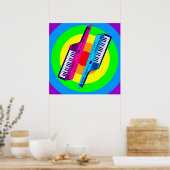 コーレイタイガー80sレトロヴィンテージキータルシンセ ポスター (キッチン)