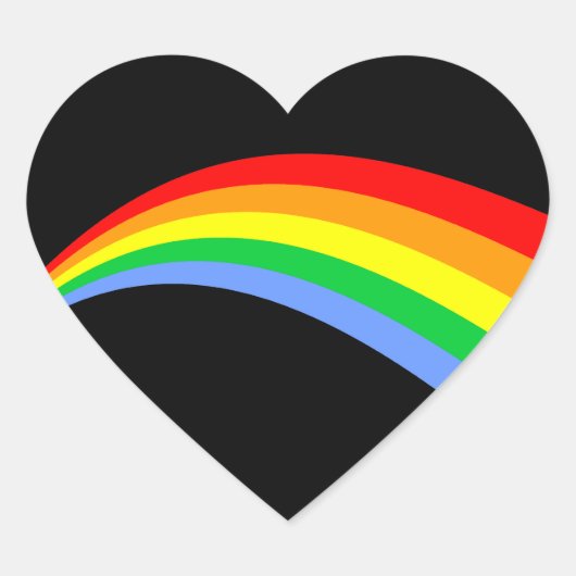 コーレイタイガー80sヴィンテージスタイルレインボー ハートシール (正面)