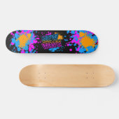 コーレイタイガー80sヴィンテージニューウェーブネオン（ばちゃばちゃ）跳ねる スケートボード (横)