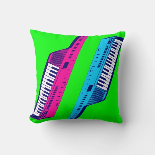 コーレイタイガー80sヴィンテージネオンキタール クッション (正面)