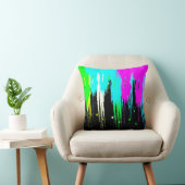 コーレイタイガー80sヴィンテージネオン絵を描ドリップ クッション (椅子)