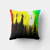 コーレイタイガー80sヴィンテージネオン絵を描ドリップ クッション (裏面)