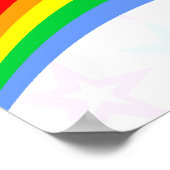 コーレイタイガー80sヴィンテージユニコーン虹スターズ ポスター (角)