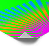 コーレイタイガー80sヴィンテージライジングサンストライプズ ポスター (角)