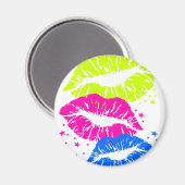 コーレイタイガー80sヴィンテージリップ&スターズキス マグネット (正面/裏面)