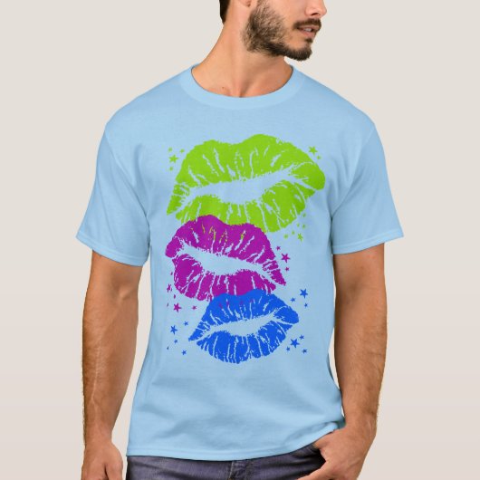 コーレイタイガー80sヴィンテージリップ&スターズキス tシャツ (正面)