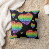 コーレイタイガー80sヴィンテージレインボーバレンタインハート クッション (ブランケット)