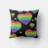 コーレイタイガー80sヴィンテージレインボーバレンタインハート クッション (裏面)