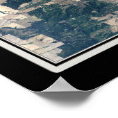 コーレーダレーネ湖アイダホ衛星ポスターマップ ポスター (角)