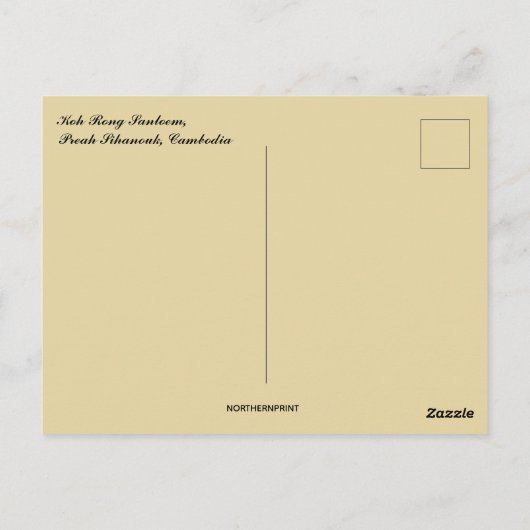 コーロンサンロームプレアシャヌークカンボジア ポストカード (裏面)