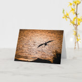 コーロン ペリカンの夕暮れ カード (黄色い花)