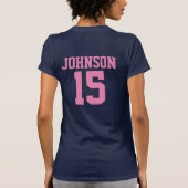 コーンおもしろいホールパーソナライズされたチームシャツ Tシャツ (裏面)