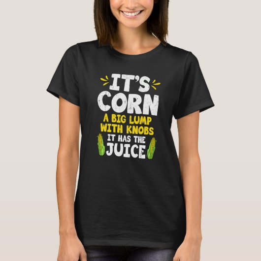 コーンかわいいコーンCobジュース農家Fa Tシャツ (正面)