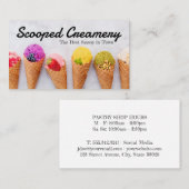 コーンにアイスクリームをスクープ 名刺 (正面/裏面)