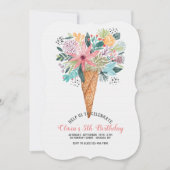 コーンに花の招待状 招待状 (正面)