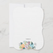 コーンに花の招待状 招待状 (裏面)