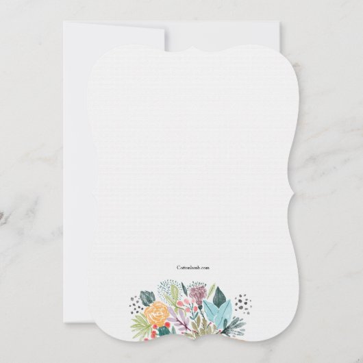 コーンに花の招待状 招待状 (裏面)