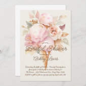 コーンの上のゴールドの華やかなピンクのアイスクリーム 招待状 (正面/裏面)