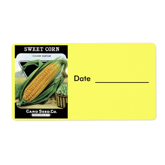 コーンの缶詰/凍結ラベル ラベル (正面)