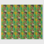 コーンをボウルに入れたアフリカ人女性 ラッピングペーパー (フラット)