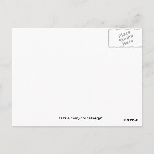 コーンアレルギー一覧 – はがき (裏面)