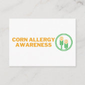 コーンアレルギー啓発プロモカード エンクロージャーカード (裏面)