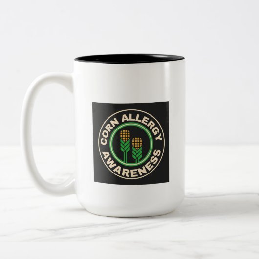 コーンアレルギー認識度 ツートーンマグカップ (左)