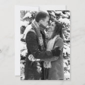 コーンアート茶色の灰色の冬の結婚式の写真 招待状 (裏面)