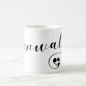 コーンウォールのコーンワルハート旗 コーヒーマグカップ (中央)