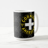 コーンウォールのコーンワル国旗のマグカップ コーヒーマグカップ (正面右)